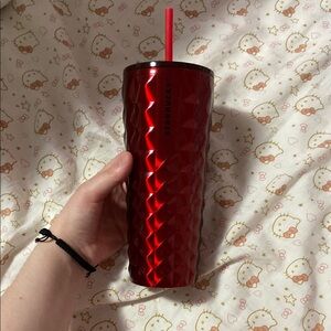 Starbucks Red Tumbler with Straw